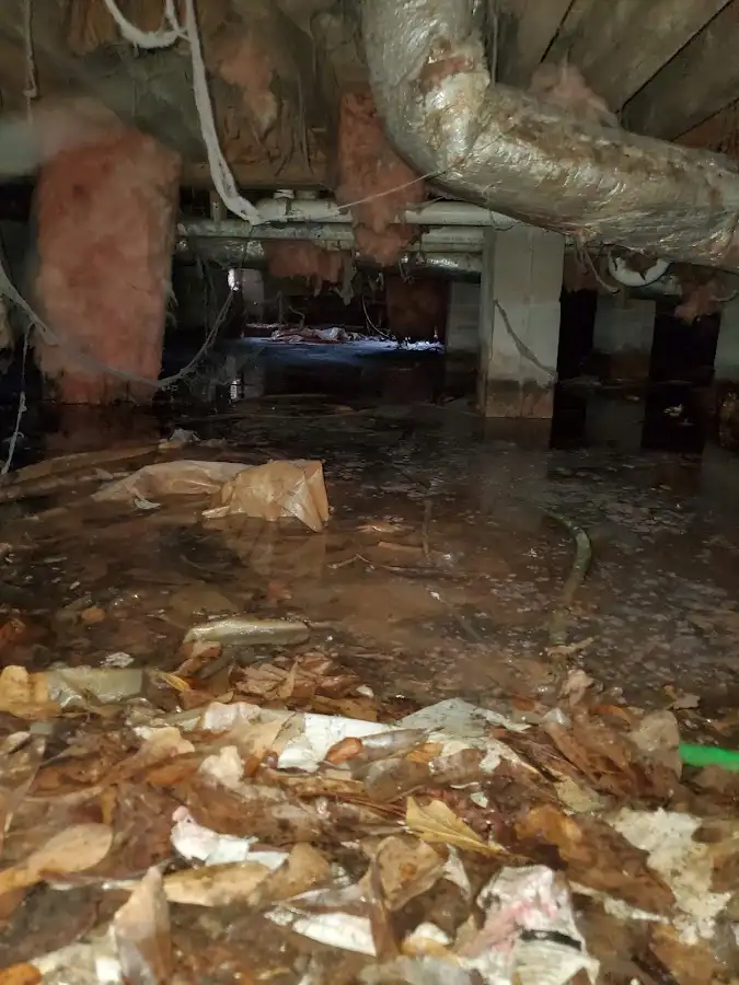 Crawl space flood assessment for Commercial Water Damage Restoration in Lower Windsor